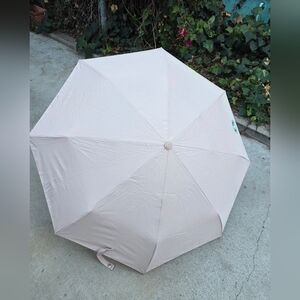 Korean Starbucks Siren 3-Section Automatic Folding Umbrella Beige